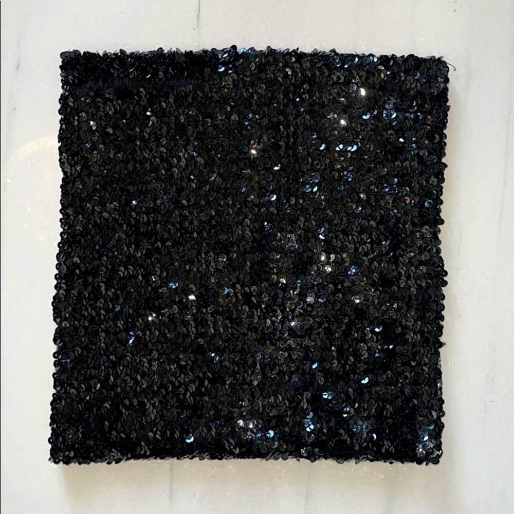Black Sequin Tube Top One Size